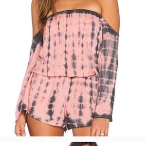 SURF GYPSY pink tie dye romper
